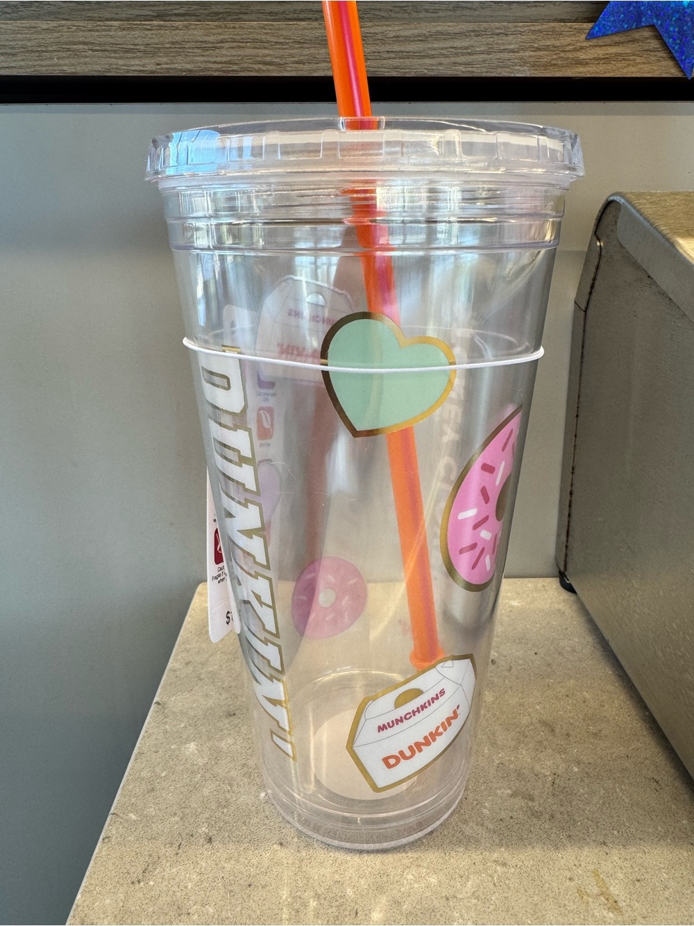 Stoney clover lane X Dunkin' Clear Travel Tumbler with Straw